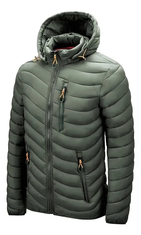 Men’s Winter Puffer Jacket with Hood – Waterproof Warm Thick Cold-Weather Coat