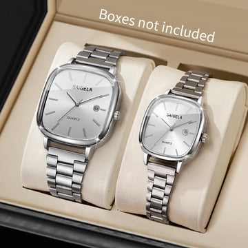 Luxury Square Dial Couple’s Watch Set