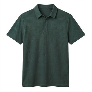 Men’s Breathable Business Casual Polo – Lightweight Summer Short Sleeve Shirt
