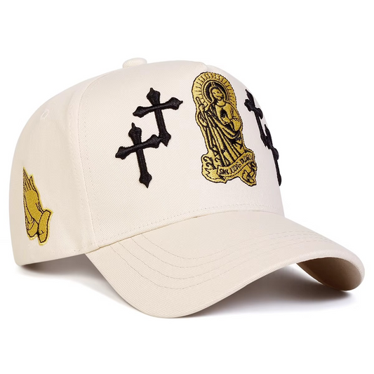 Embroidered Cross & Icon Premium Baseball Cap