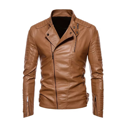 Men’s Premium Faux Leather Moto Jacket