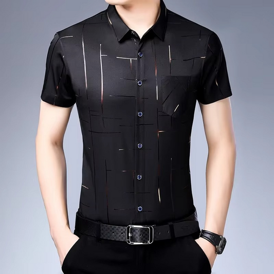 Men’s Modern Business Casual Short-Sleeve Shirt