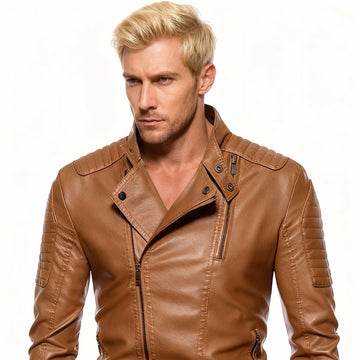 Men’s Premium Faux Leather Moto Jacket